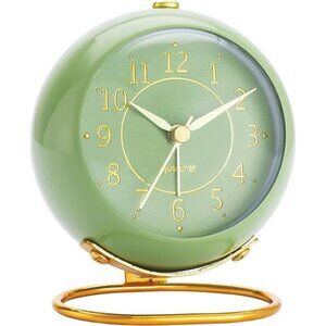 Metal Desk Clock, Retro Bedroom Table Vintage Analog Alarm Clock